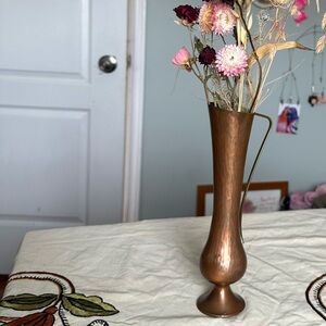 Hammered copper vase